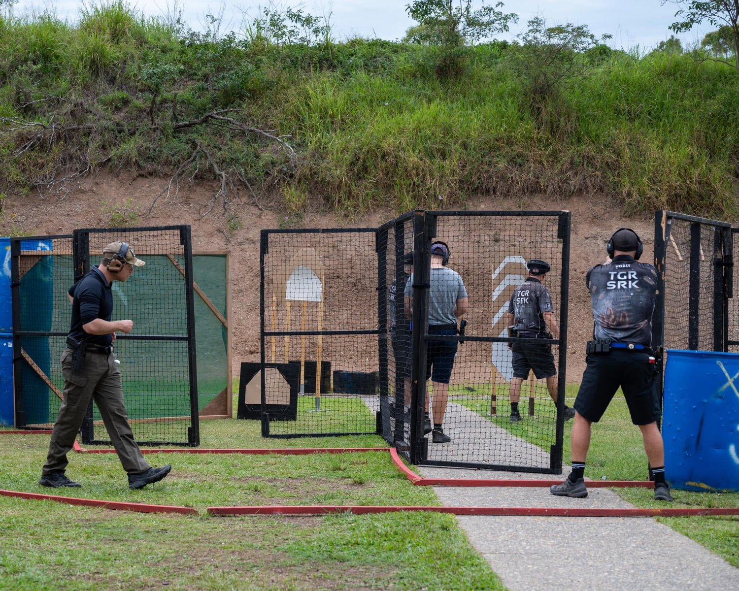Club shooters taking part in a match at the range